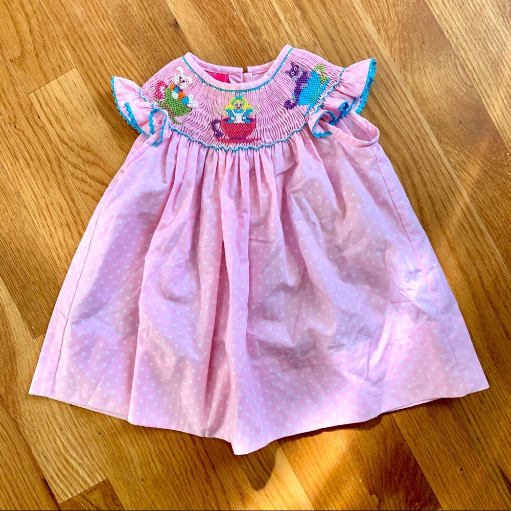 Smocked girls dress 3M